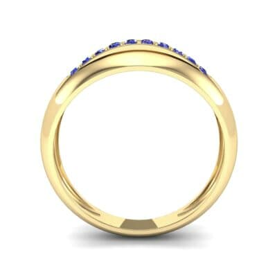 Domed Skyway Blue Sapphire Ring (0.15 CTW) Side View