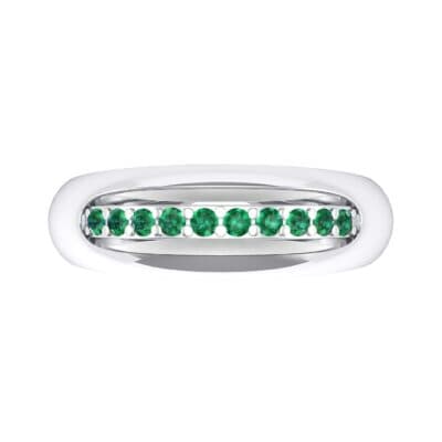 Domed Skyway Emerald Ring (0.15 CTW) Top Flat View