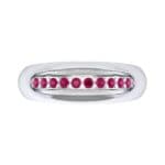 Domed Skyway Ruby Ring (0.15 CTW) Top Flat View