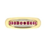Domed Skyway Ruby Ring (0.15 CTW) Top Flat View