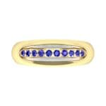 Domed Skyway Blue Sapphire Ring (0.15 CTW) Top Flat View