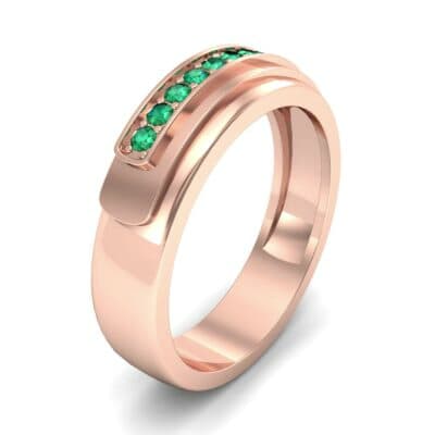 Dais Pave Emerald Ring (0.14 CTW) Perspective View