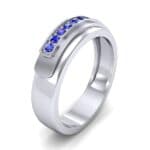 Dais Pave Blue Sapphire Ring (0.14 CTW) Perspective View