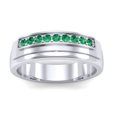 Dais Pave Emerald Ring (0.14 CTW) Top Dynamic View