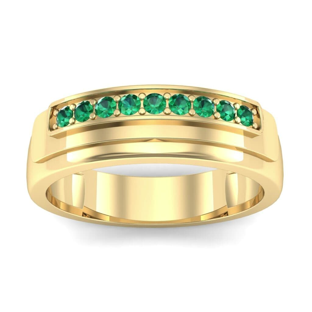Dais Pave Emerald Ring (0.14 CTW) Ij017 Render 1 01 Camera2 Stone 1 Emerald 0 Floor 0 Metal 3 Yellow Gold 0 Emitter Aqua Light 0.jpg