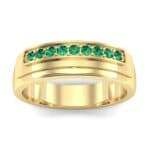 Dais Pave Emerald Ring (0.14 CTW) Top Dynamic View