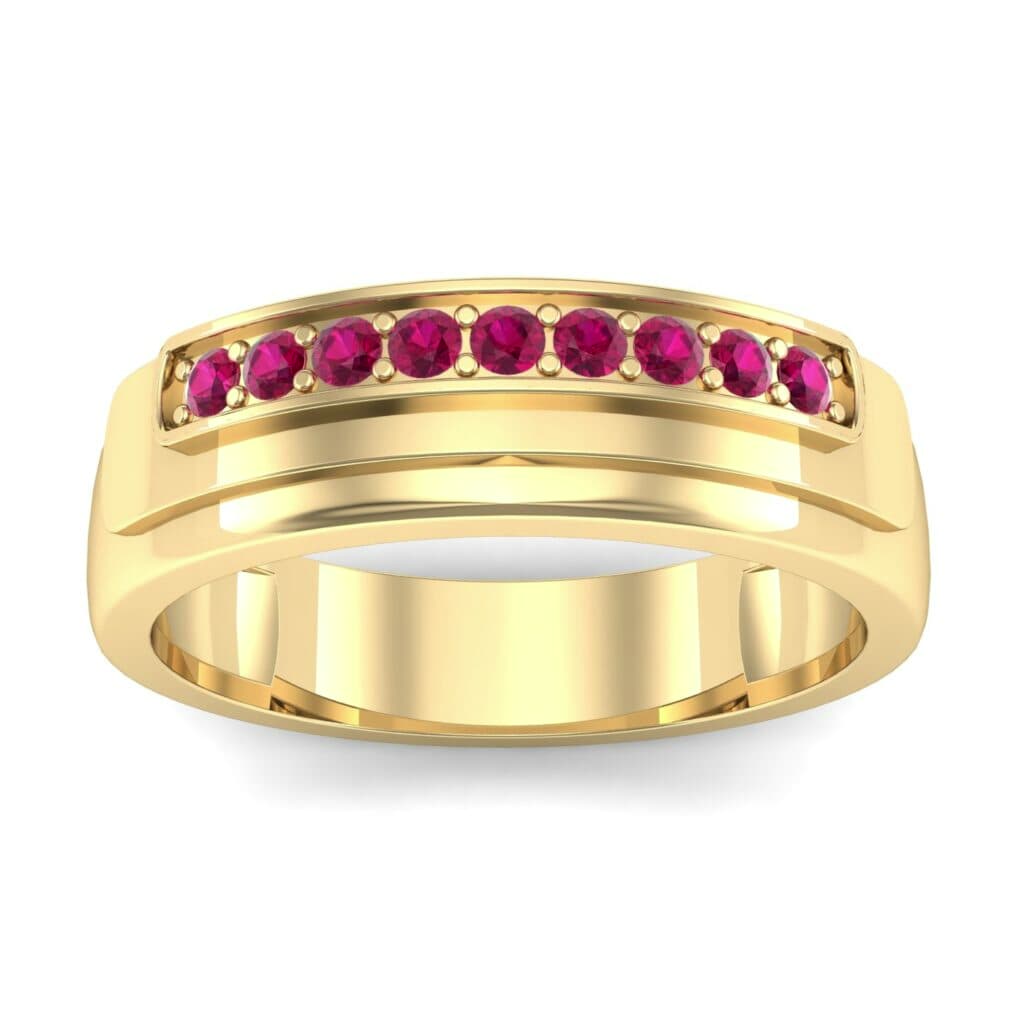 Dais Pave Ruby Ring (0.14 CTW) Ij017 Render 1 01 Camera2 Stone 2 Ruby 0 Floor 0 Metal 3 Yellow Gold 0 Emitter Aqua Light 0.jpg