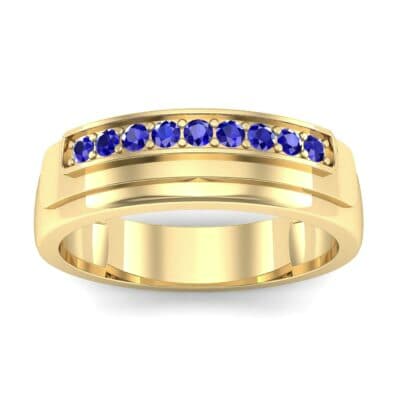 Dais Pave Blue Sapphire Ring (0.14 CTW) Top Dynamic View