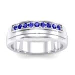 Dais Pave Blue Sapphire Ring (0.14 CTW) Top Dynamic View