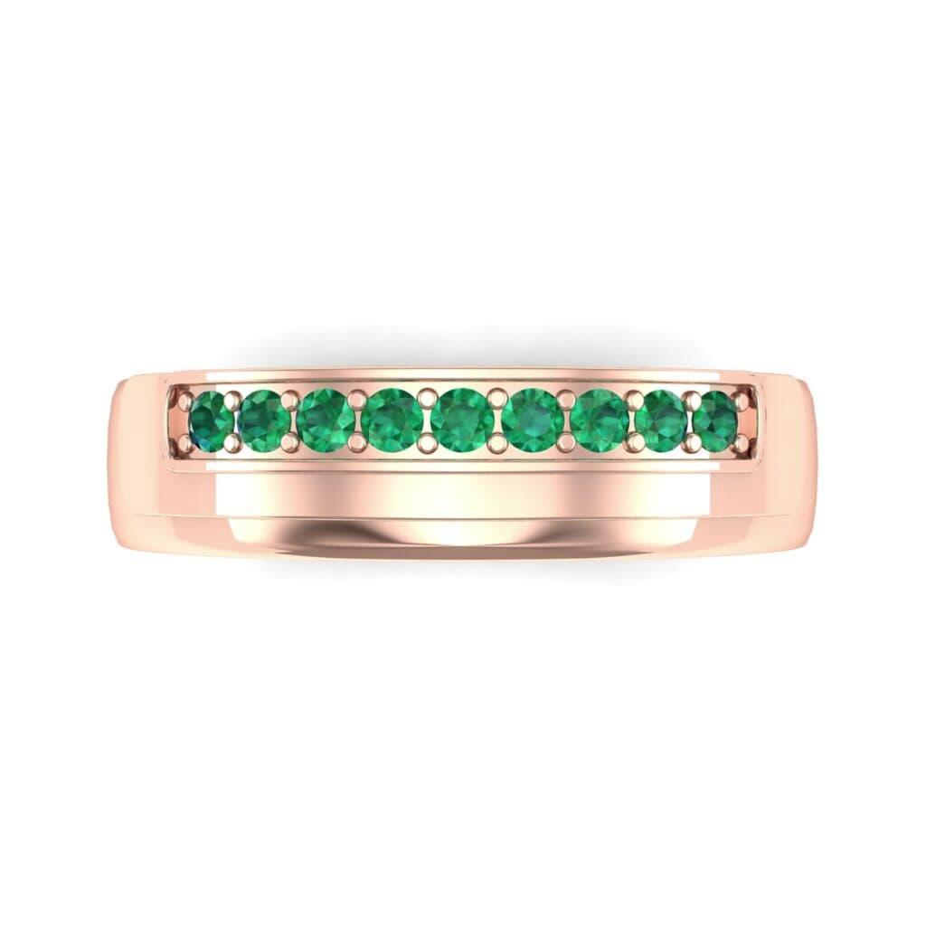 Dais Pave Emerald Ring (0.14 CTW) Ij017 Render 1 01 Camera4 Stone 1 Emerald 0 Floor 0 Metal 2 Rose Gold 0 Emitter Aqua Light 0.jpg