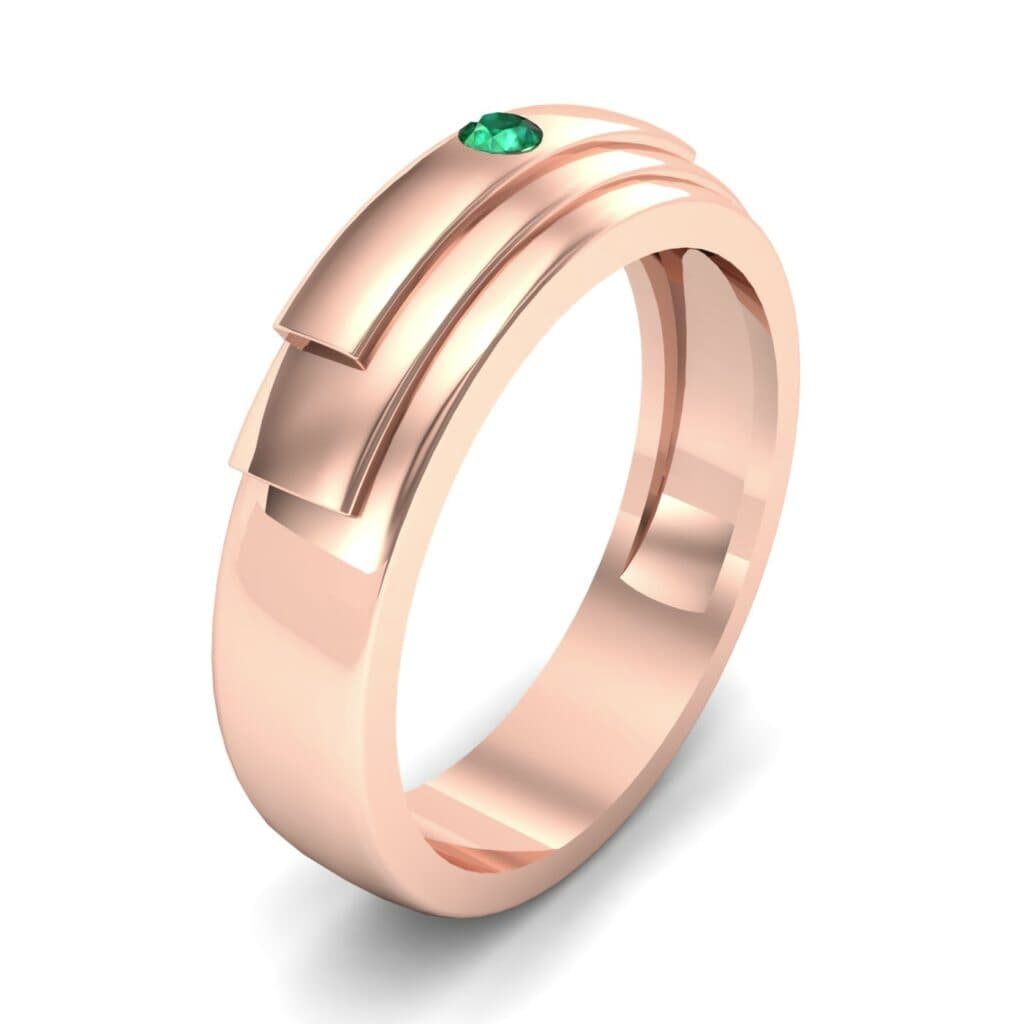 Dais Single Stone Emerald Ring (0.03 CTW) Ij018 Render 1 01 Camera1 Stone 1 Emerald 0 Floor 0 Metal 2 Rose Gold 0 Emitter Aqua Light 0.jpg