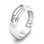 Dais Single Stone Emerald Ring (0.03 CTW) Perspective View