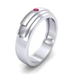 Dais Single Stone Ruby Ring (0.03 CTW) Perspective View