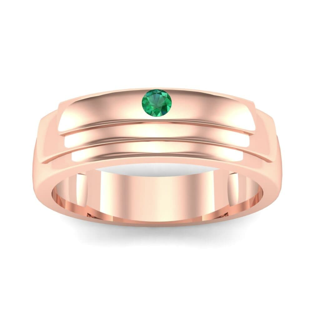 Dais Single Stone Emerald Ring (0.03 CTW) Ij018 Render 1 01 Camera2 Stone 1 Emerald 0 Floor 0 Metal 2 Rose Gold 0 Emitter Aqua Light 0.jpg