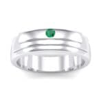 Dais Single Stone Emerald Ring (0.03 CTW) Top Dynamic View