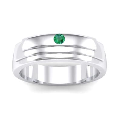 Dais Single Stone Emerald Ring (0.03 CTW) Top Dynamic View