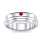 Dais Single Stone Ruby Ring (0.03 CTW) Top Dynamic View