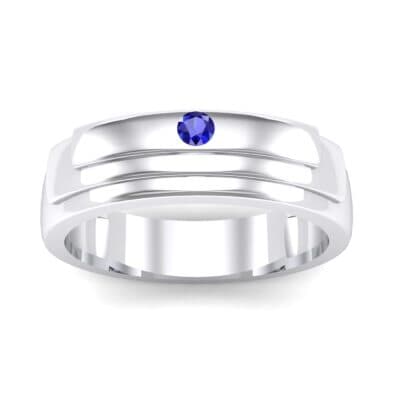 Dais Single Stone Blue Sapphire Ring (0.03 CTW) Top Dynamic View