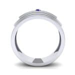 Dais Single Stone Blue Sapphire Ring (0.03 CTW) Side View