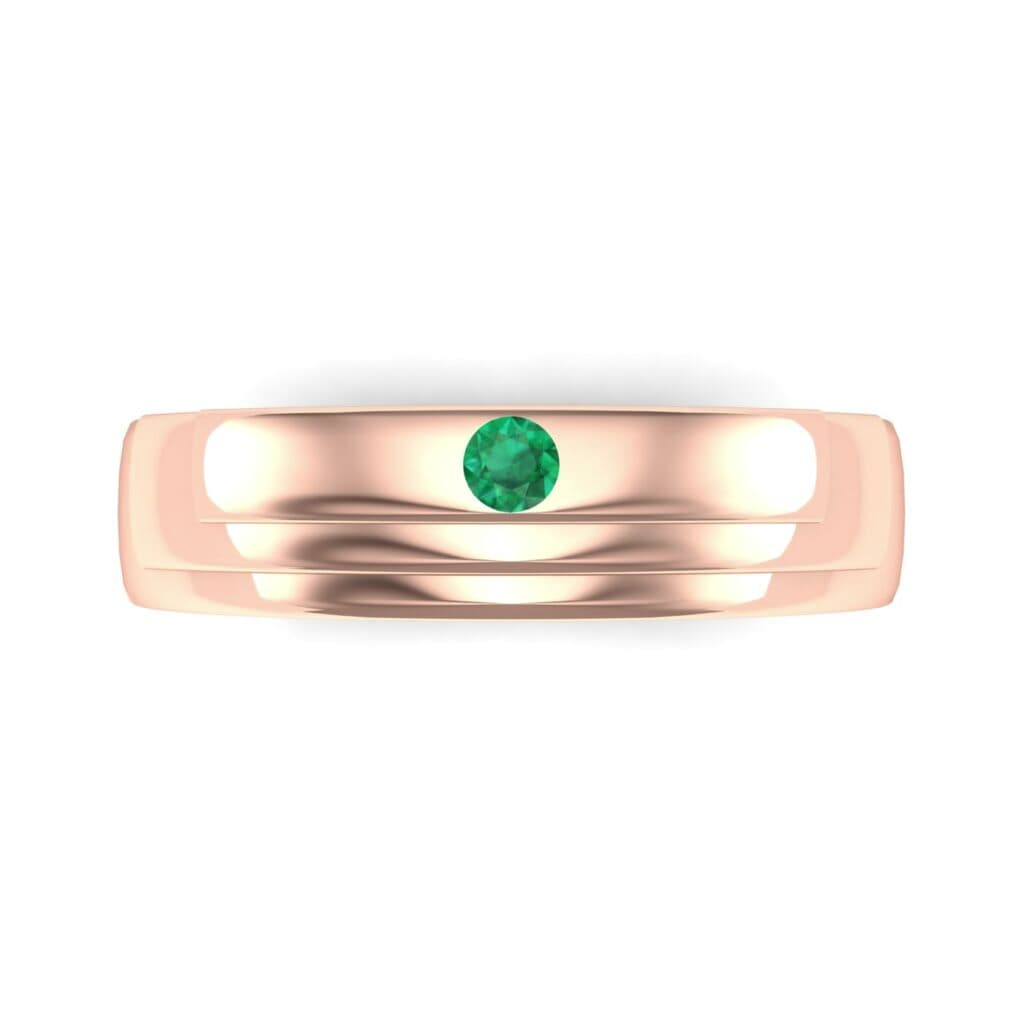 Dais Single Stone Emerald Ring (0.03 CTW) Ij018 Render 1 01 Camera4 Stone 1 Emerald 0 Floor 0 Metal 2 Rose Gold 0 Emitter Aqua Light 0.jpg