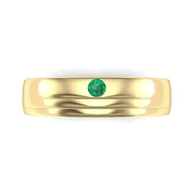 Dais Single Stone Emerald Ring (0.03 CTW) Top Flat View