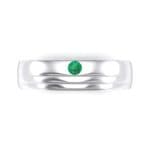 Dais Single Stone Emerald Ring (0.03 CTW) Top Flat View