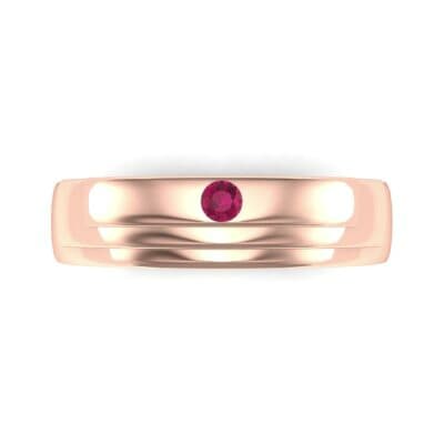 Dais Single Stone Ruby Ring (0.03 CTW) Top Flat View