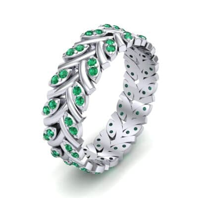 Marquise Twig Emerald Ring (0.39 CTW) Perspective View
