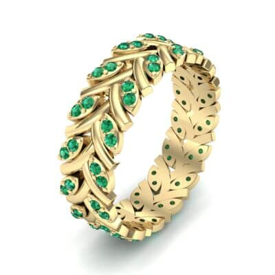Marquise Twig Emerald Ring (0.39 CTW) Perspective View