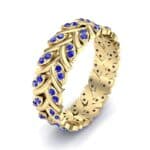 Marquise Twig Blue Sapphire Ring (0.39 CTW) Perspective View