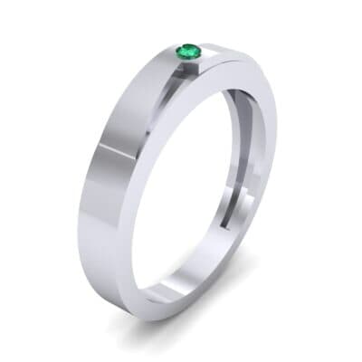 Vault Solitaire Emerald Ring (0.02 CTW) Perspective View