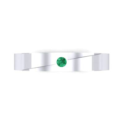 Vault Solitaire Emerald Ring (0.02 CTW) Top Flat View
