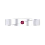 Vault Solitaire Ruby Ring (0.02 CTW) Top Flat View
