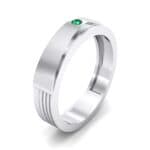 Asymmetrical Avenue Emerald Ring (0.03 CTW) Perspective View