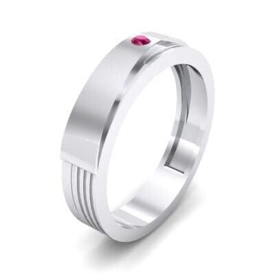 Asymmetrical Avenue Ruby Ring (0.03 CTW) Perspective View