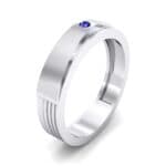 Asymmetrical Avenue Blue Sapphire Ring (0.03 CTW) Perspective View
