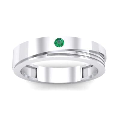 Asymmetrical Avenue Emerald Ring (0.03 CTW) Top Dynamic View