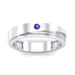 Asymmetrical Avenue Blue Sapphire Ring (0.03 CTW) Top Dynamic View