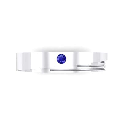 Asymmetrical Avenue Blue Sapphire Ring (0.03 CTW) Top Flat View
