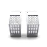 Square Pave Crystal Huggie Earrings (0.4 CTW) Side View