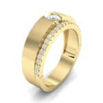 Pave Edge Verge Diamond Engagement Ring (0.35 CTW) Perspective View
