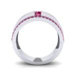 Pave Edge Verge Ruby Engagement Ring (0.35 CTW) Side View