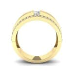 Pave Edge Verge Diamond Engagement Ring (0.35 CTW) Side View
