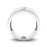 Pave Edge Verge Crystal Engagement Ring (0.35 CTW) Side View