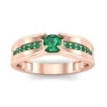 Centerpoint Emerald Engagement Ring (0.45 CTW) Top Dynamic View