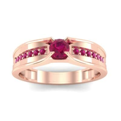 Centerpoint Ruby Engagement Ring (0.45 CTW) Top Dynamic View