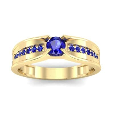 Centerpoint Blue Sapphire Engagement Ring (0.45 CTW) Top Dynamic View