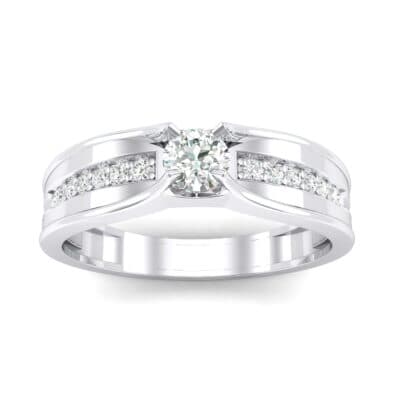 Centerpoint Crystal Engagement Ring (0.45 CTW) Top Dynamic View