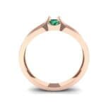 Centerpoint Emerald Engagement Ring (0.45 CTW) Side View