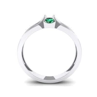 Centerpoint Emerald Engagement Ring (0.45 CTW) Side View
